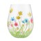 Lolita Stemless Field of Dreams Stemless Hand Painted Wine Glass